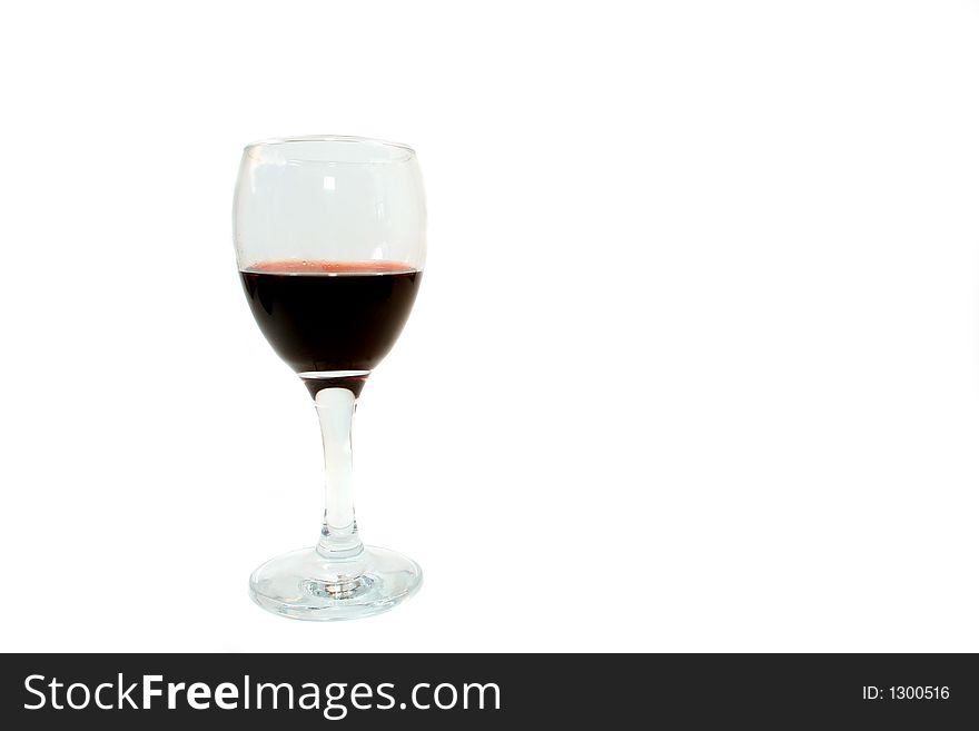 Lonely cup of red wine. Lonely cup of red wine