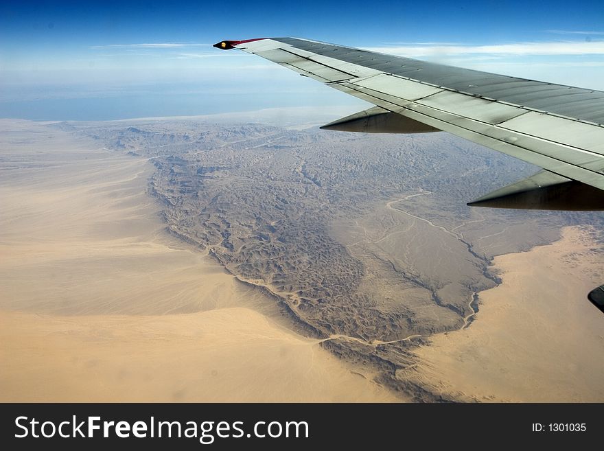 Desert, Egiped, river, sand, plane. Desert, Egiped, river, sand, plane