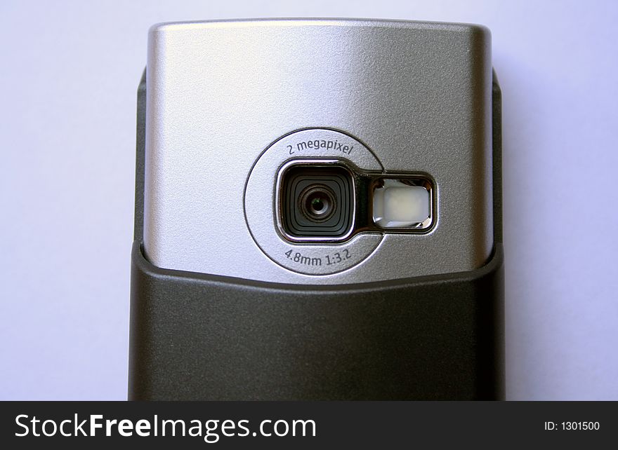 Close-up of a cellphone camera