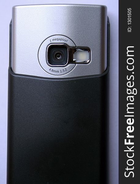 Back side of a cellular phone. Back side of a cellular phone