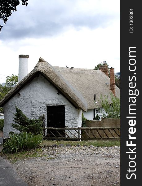 Old thatched Cottage in the south of england Somerset. Old thatched Cottage in the south of england Somerset