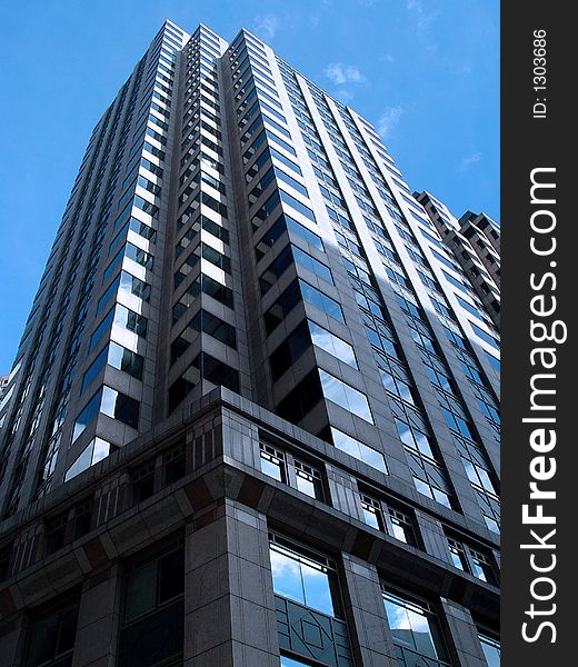 Building near Boston waterfront on a sunny fall afternoon.