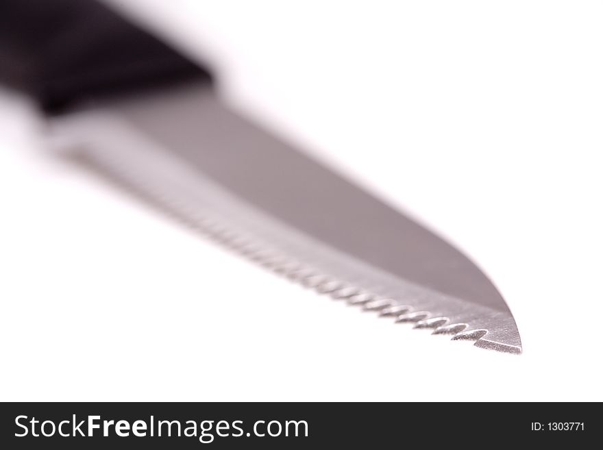 Isolated knife macro (shallow depth of field)