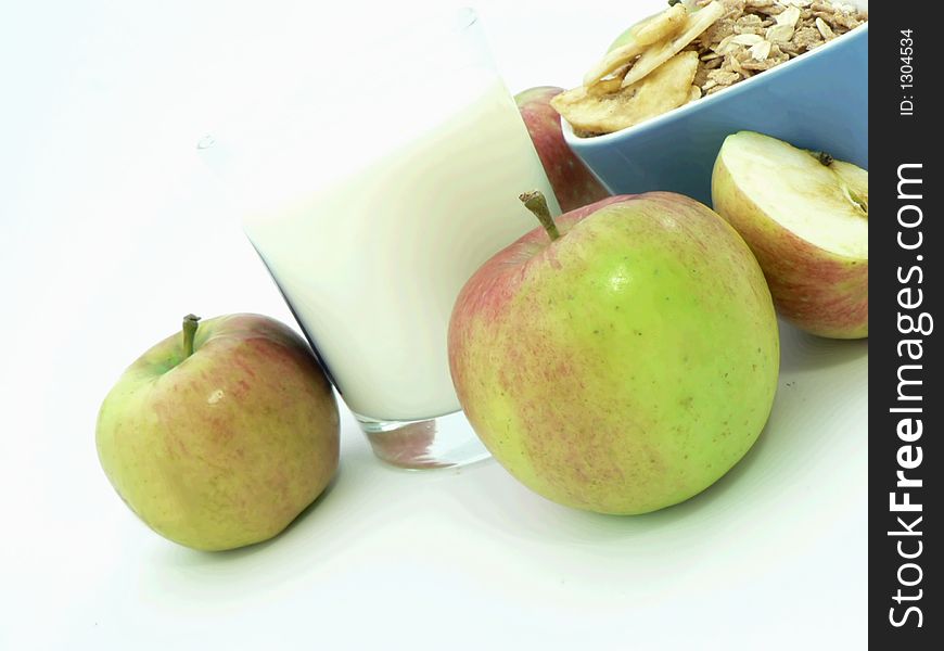 On diet - yogurt natural musli and grapes close-ups