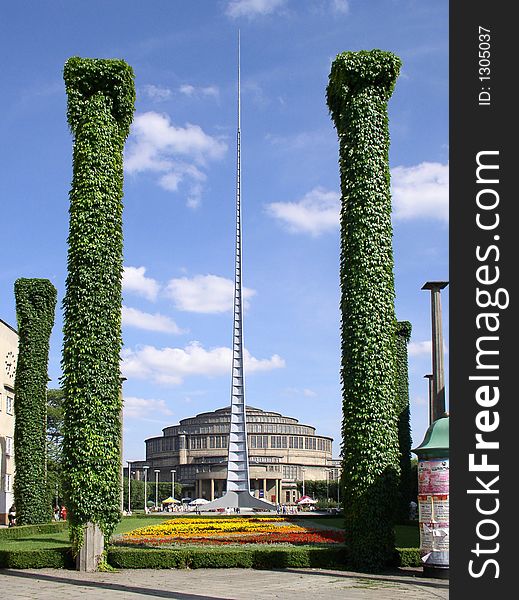 Greenery column and pillar in Breslau