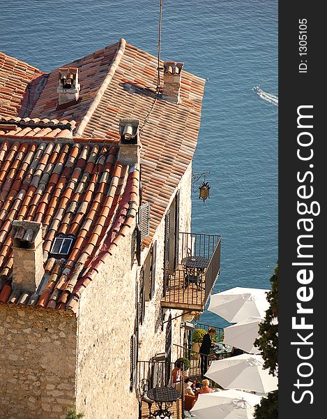 Roofs of old houses in Eze,France. Roofs of old houses in Eze,France