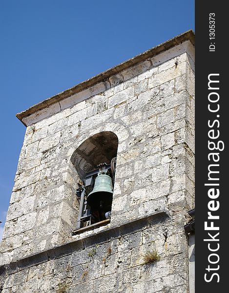 Campanile of of the church to castel san Vincenzo