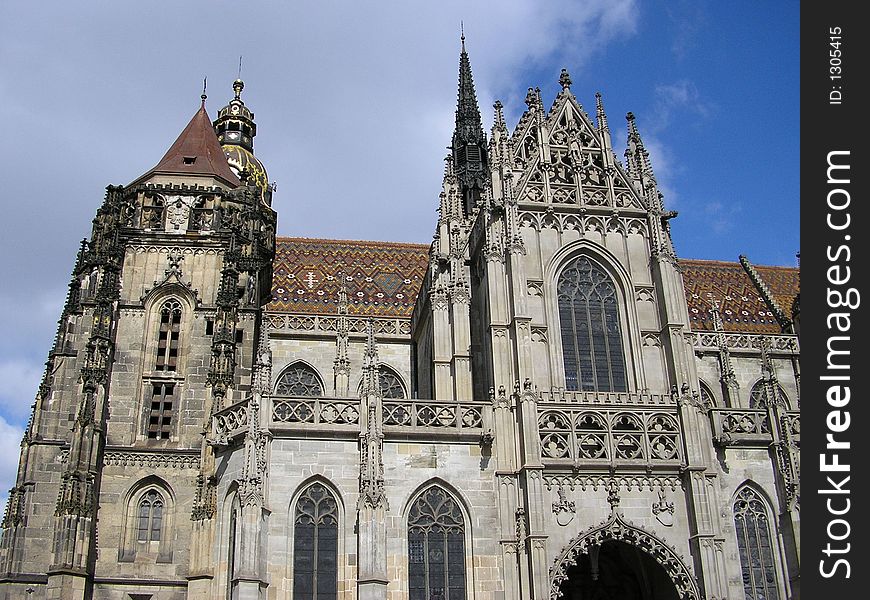 This is the St. Elizabeth Cathedral in Košice of East-Slovakia, wearing the typical signs of Gothic style - Up To God!. This is the St. Elizabeth Cathedral in Košice of East-Slovakia, wearing the typical signs of Gothic style - Up To God!