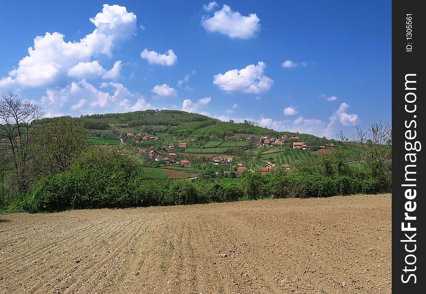 Ploughland on a bright sunny day. Ploughland on a bright sunny day