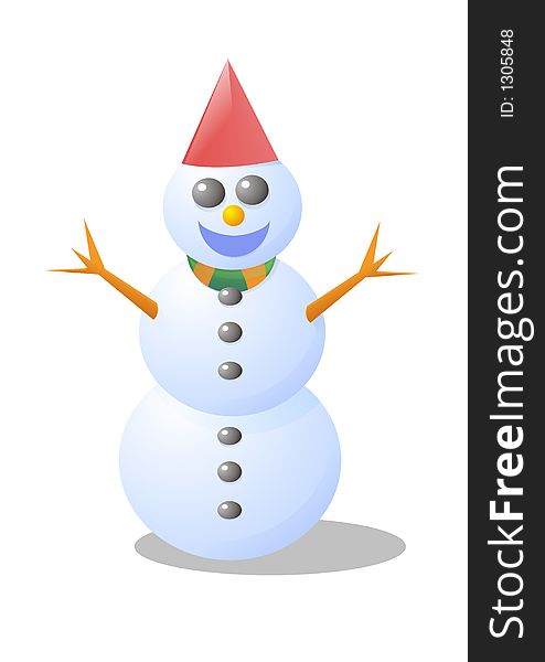 Snowman. snowman illustration. Merry christmas snowman.