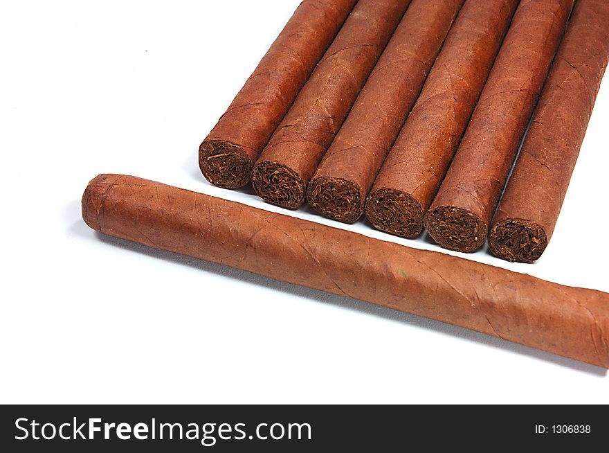 Some handmade luxury cigars from cuba.