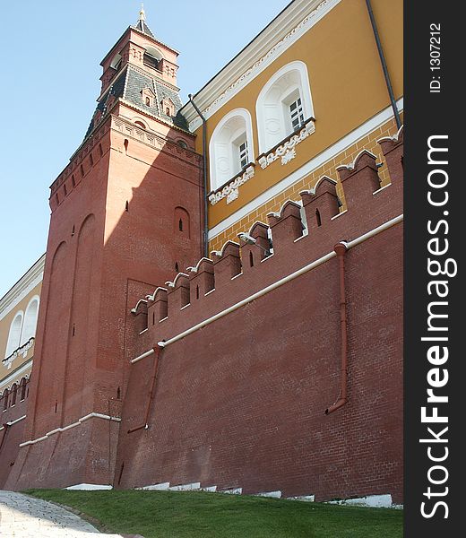 Kremlin brick wall (Moscow, Russia). Kremlin brick wall (Moscow, Russia)