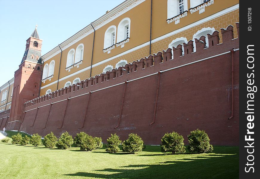 Kremlin brick wall (Moscow, Russia). Kremlin brick wall (Moscow, Russia)