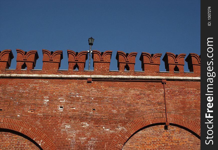 Kremlin brick wall (Moscow, Russia)