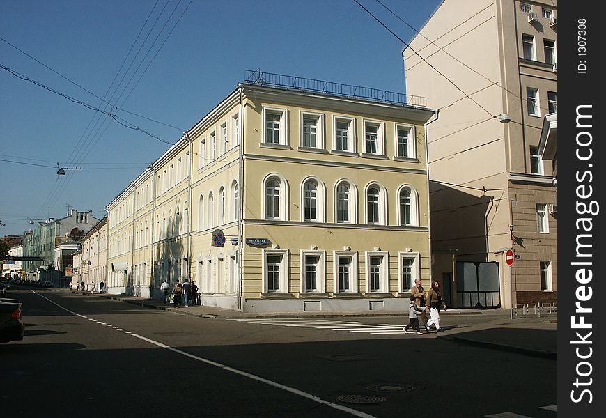 Crossroads of roads in Moscow (Russia)