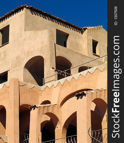 A modern house in Sardinia (Italy). A modern house in Sardinia (Italy)