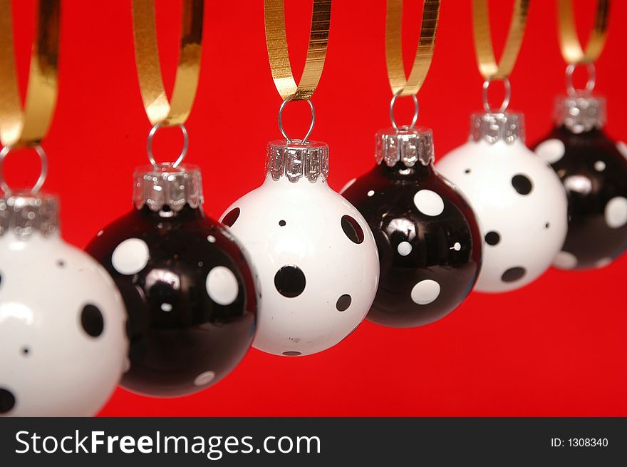 Black and white christmas ornament