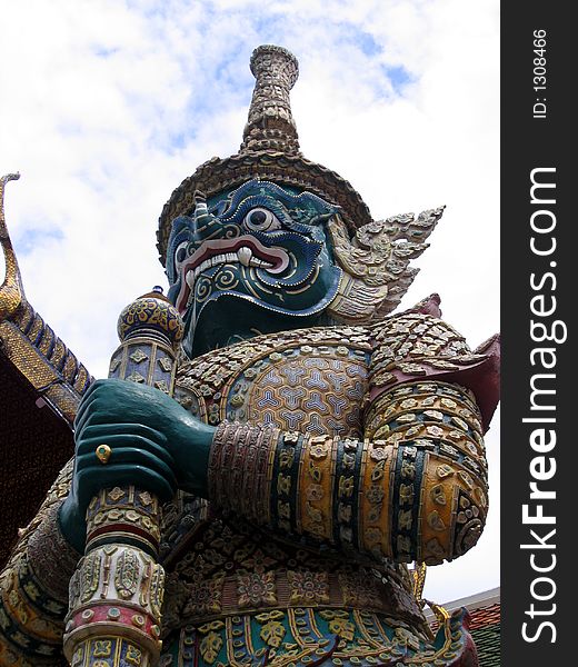 Statue at the grand palace in bangkok, thailand. Statue at the grand palace in bangkok, thailand