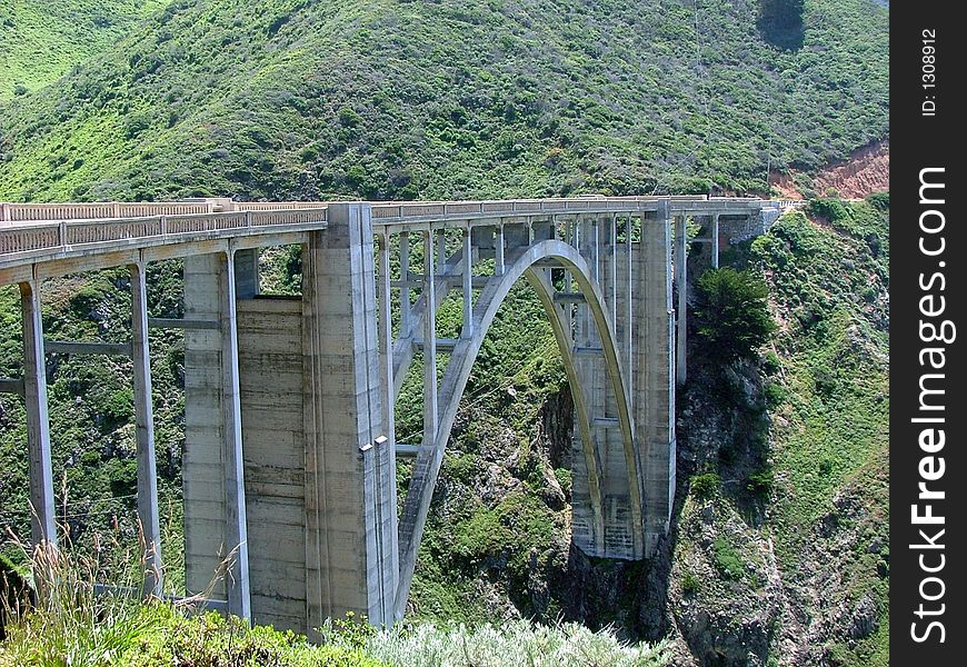 Scenic bridge on Highway 1. Scenic bridge on Highway 1