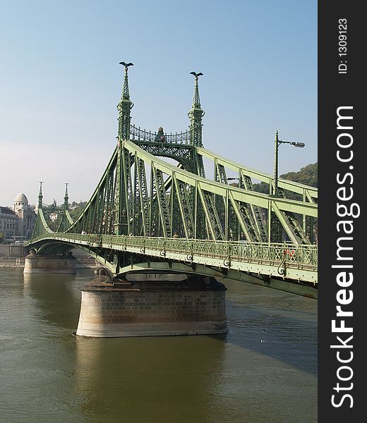 Bridge over Danube river in Budapest