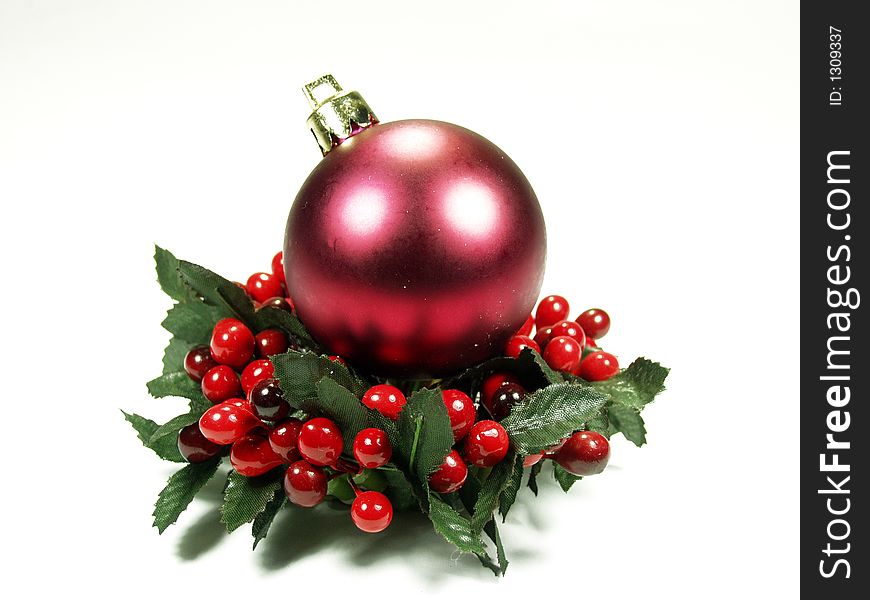 Red and green Christmas ornament