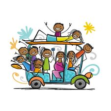 Tuk-tuk With Company Of Friends Goes To Surfing Stock Images