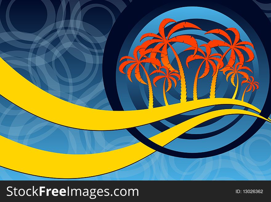 Graphic illustration of Palm Trees