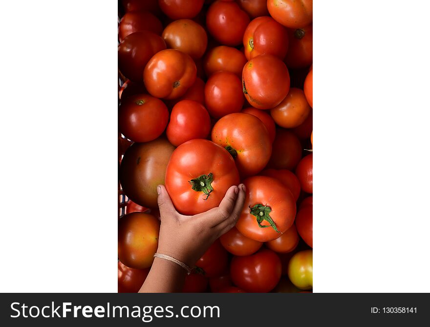 Close Up Of Red Tomatoes
