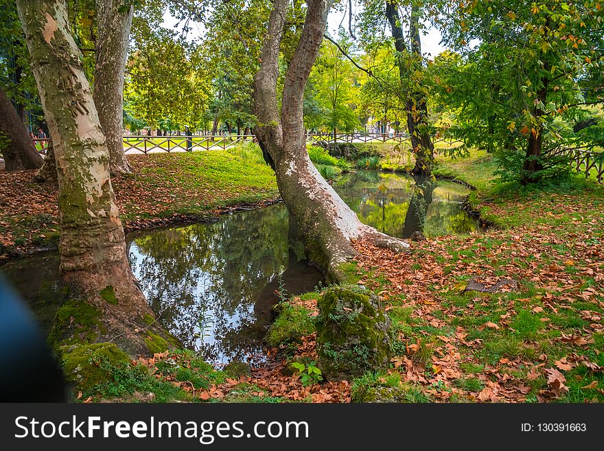 Beautiful view of Parco Sempione in Milan