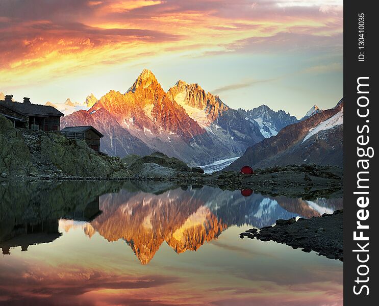 Crystal Lakes Chamonix in the Alps