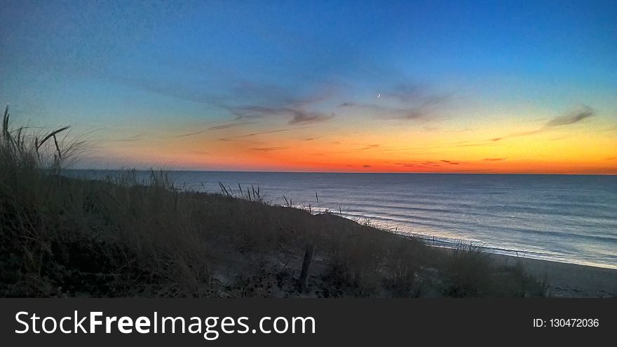 Sky, Horizon, Sunrise, Shore