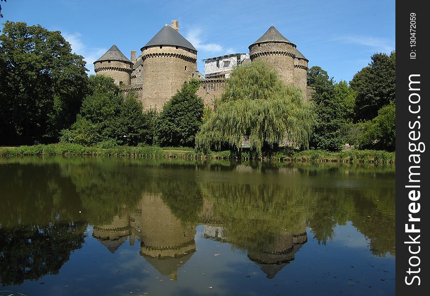 Reflection, Waterway, Water Castle, Château