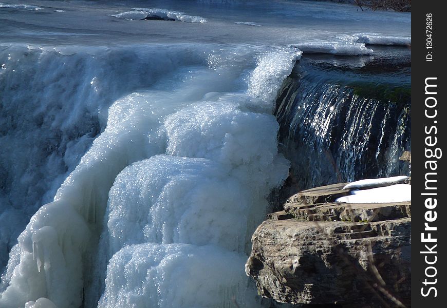 Water, Freezing, Waterfall, Water Feature