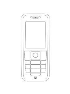 Mobile Phone - Line Illustration Royalty Free Stock Photo Mobile Phone - Line Illustration Royalty Free Stock Photo