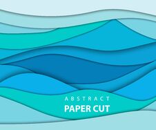 Vector Background With Blue Color Paper Cut Shapes. 3D Abstract Stock Photos Vector Background With Blue Color Paper Cut Shapes. 3D Abstract Stock Photos