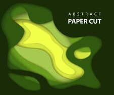 Vector Background With Green Color Paper Cut Shapes. 3D Abstract Stock Photo Vector Background With Green Color Paper Cut Shapes. 3D Abstract Stock Photo