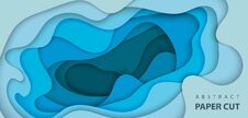 Vector Background With Deep Blue Color Paper Cut Shapes. Stock Images Vector Background With Deep Blue Color Paper Cut Shapes. Stock Images