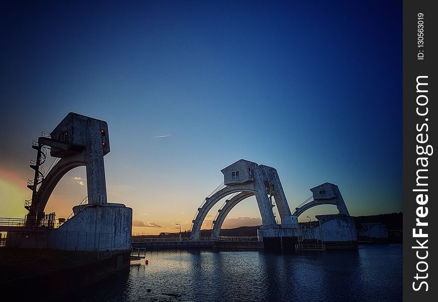Landmark, Bridge, Sky, Dawn