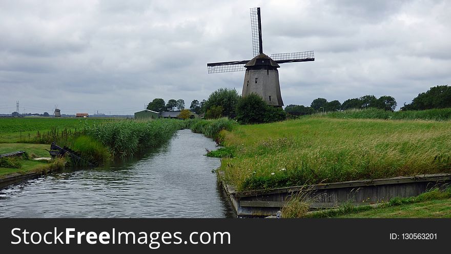 Windmill, Waterway, Mill, Water Resources