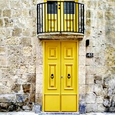 The Entrance To A Small Apartment In The South Of Europe Stock Images
