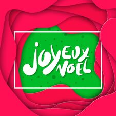 Vector Lettering Illustration Phrase Joyeux Noel For Posters, Decoration, Card, T-shirts And Print. Royalty Free Stock Photography