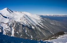 Winter Mountains Landscape. Bulgaria, Bansko Stock Photo Winter Mountains Landscape. Bulgaria, Bansko Stock Photo