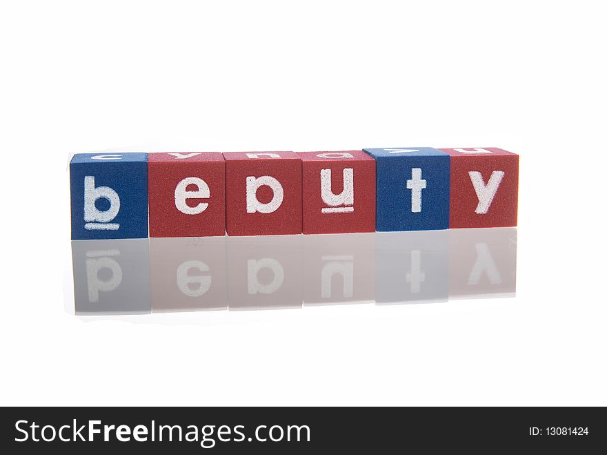 Alphabetic cubes with white background. Alphabetic cubes with white background