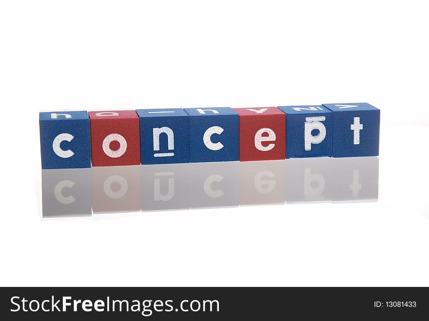 Alphabetic cubes with white background. Alphabetic cubes with white background