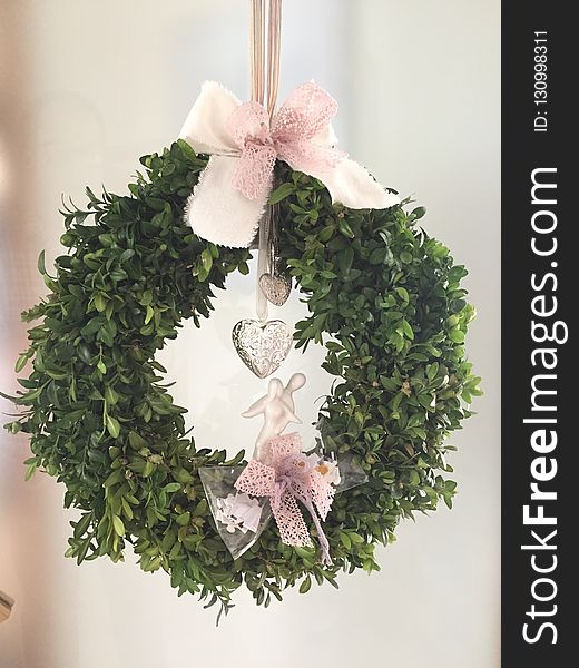 Wreath, Christmas Decoration, Decor, Flower