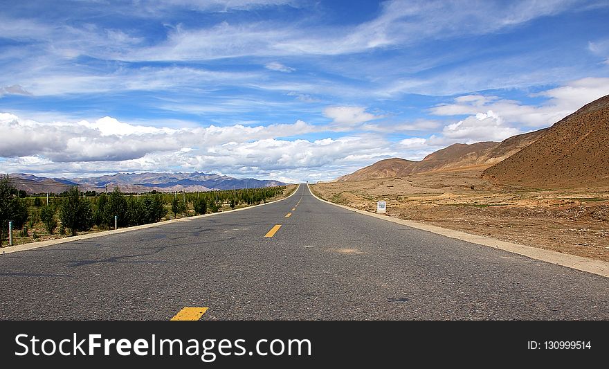 Road, Sky, Asphalt, Highway
