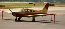 Red And Yellow Plane Royalty Free Stock Image