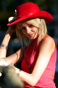 Sexy Blonde Cowgirl Royalty Free Stock Image Sexy Blonde Cowgirl Royalty Free Stock Image