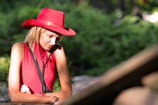 Sexy Blonde Cowgirl Royalty Free Stock Images Sexy Blonde Cowgirl Royalty Free Stock Images