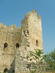 Ruins - Tower Of Old Fortress Royalty Free Stock Images